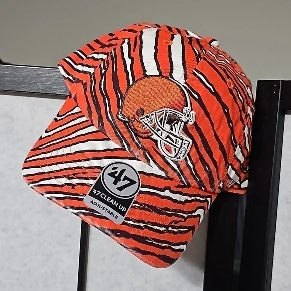 Cleveland Browns Adjustable Hat Cap Zubaz 47 Brand NWT - Picture 8 of 8
